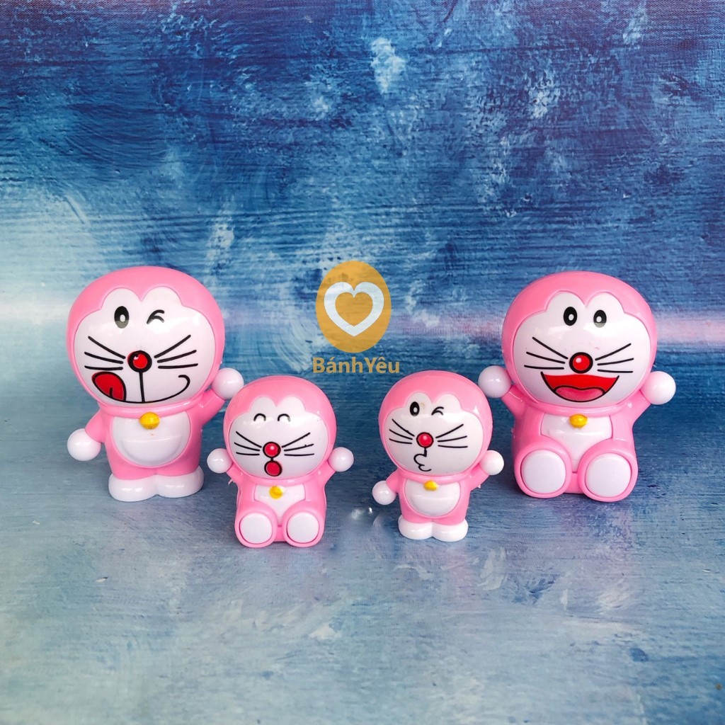 Set 4 mèo hoạt hình (doraemon, kitty) trang trí bánh kem tự chọn - SKTC
