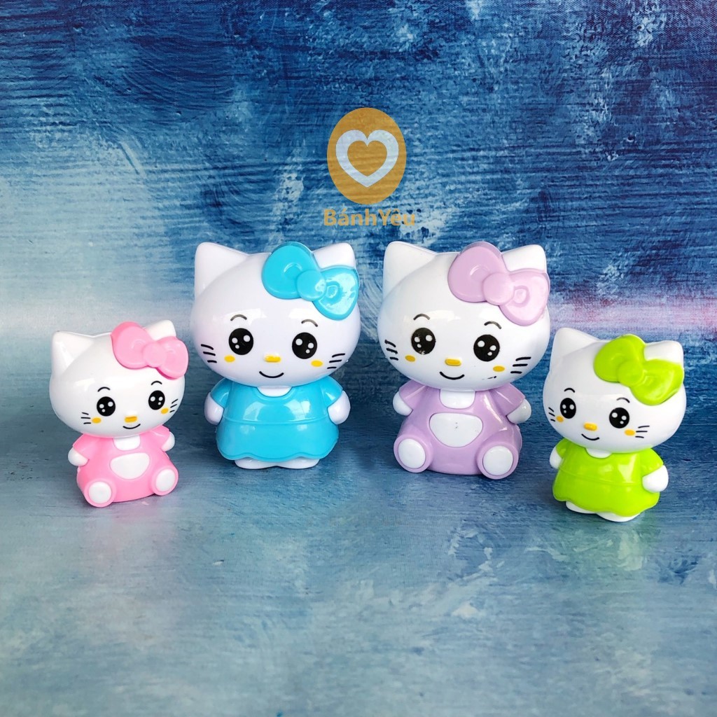 Set 4 mèo hoạt hình (doraemon, kitty) trang trí bánh kem tự chọn - SKTC
