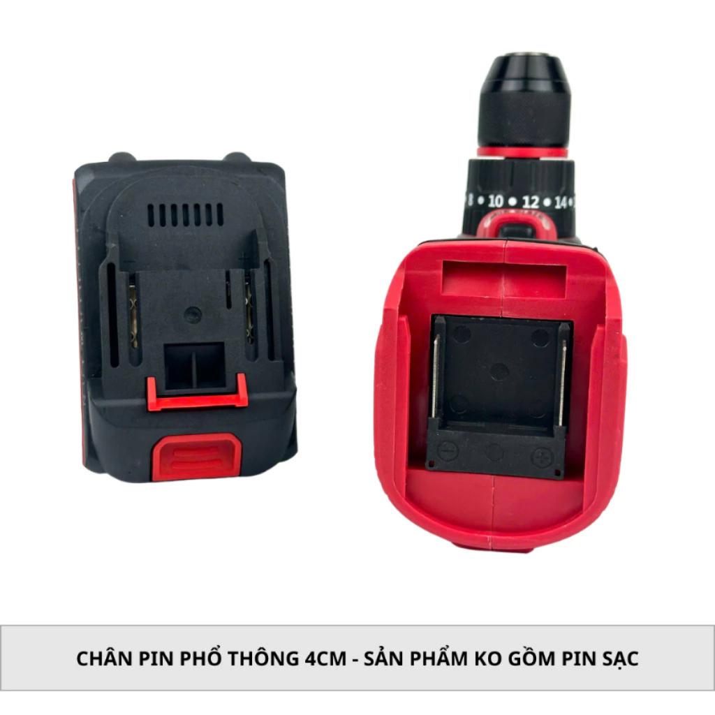 Thân Máy Khoan Pin Drama D-5521 Không Chổi Than 3 Chức Năng Chân Pin Phổ Thông