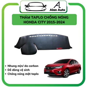 Thảm taplo xe Honda City 2017-2024, Chất liệu da carbon hoặc nhung lông cừu . Hàng đẹp xuất sắc