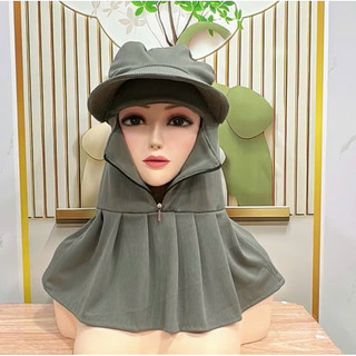 Mũ che nắng vành rộng dây kéo giữa chống nắng bảo vệ da, siêu mát tiện lợi - Mũ khẩu trang khóa