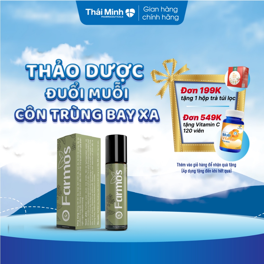 Lăn chống muỗi Farmos Thái Minh - Đuổi muỗi hiệu quả từ tinh dầu thiên ...