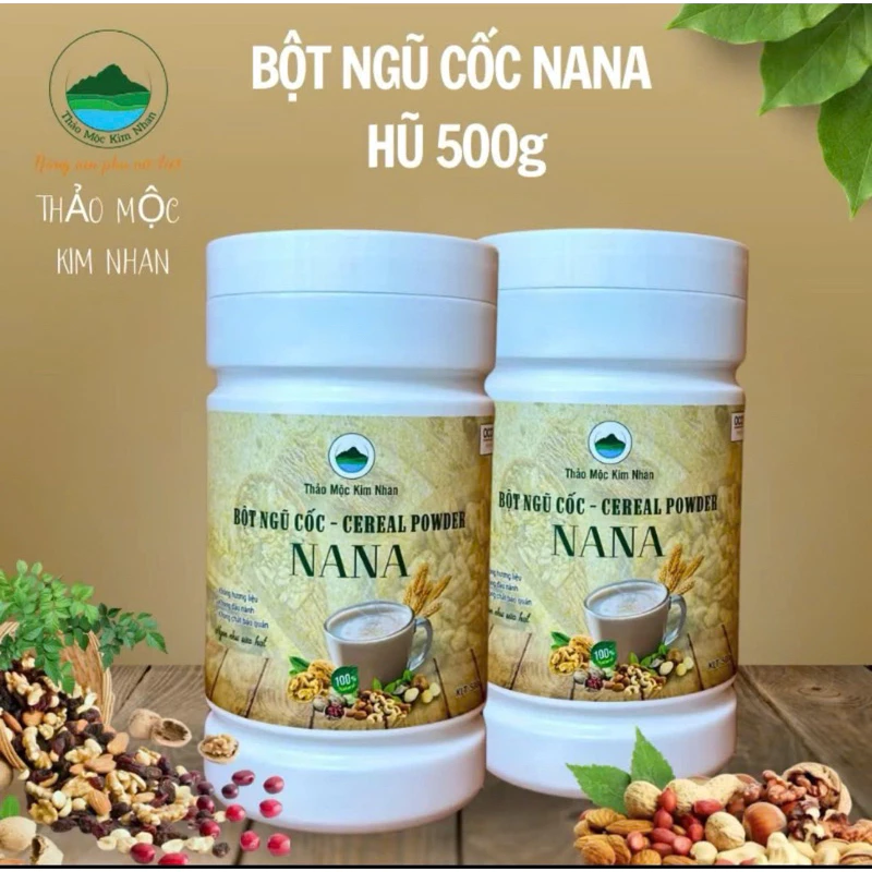 Bột Ngũ Cốc Dinh Dưỡng NANA, 100% Từ Các Loại Hạt Hữu Cơ , hỗ trợ tăng giảm cân - Hộp 500g