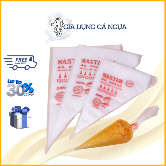 [SỈ-CÓ VAT] Set 100 túi bắt bông kem dẻo dai nhập khẩu, túi đựng kem ...