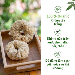 Bùi Nhùi Cọ Xoong Nồi Xơ Mướp Tự Nhiên KBEcolife Làm Sạch Xoong Nồi Không Gây Trầy Xước