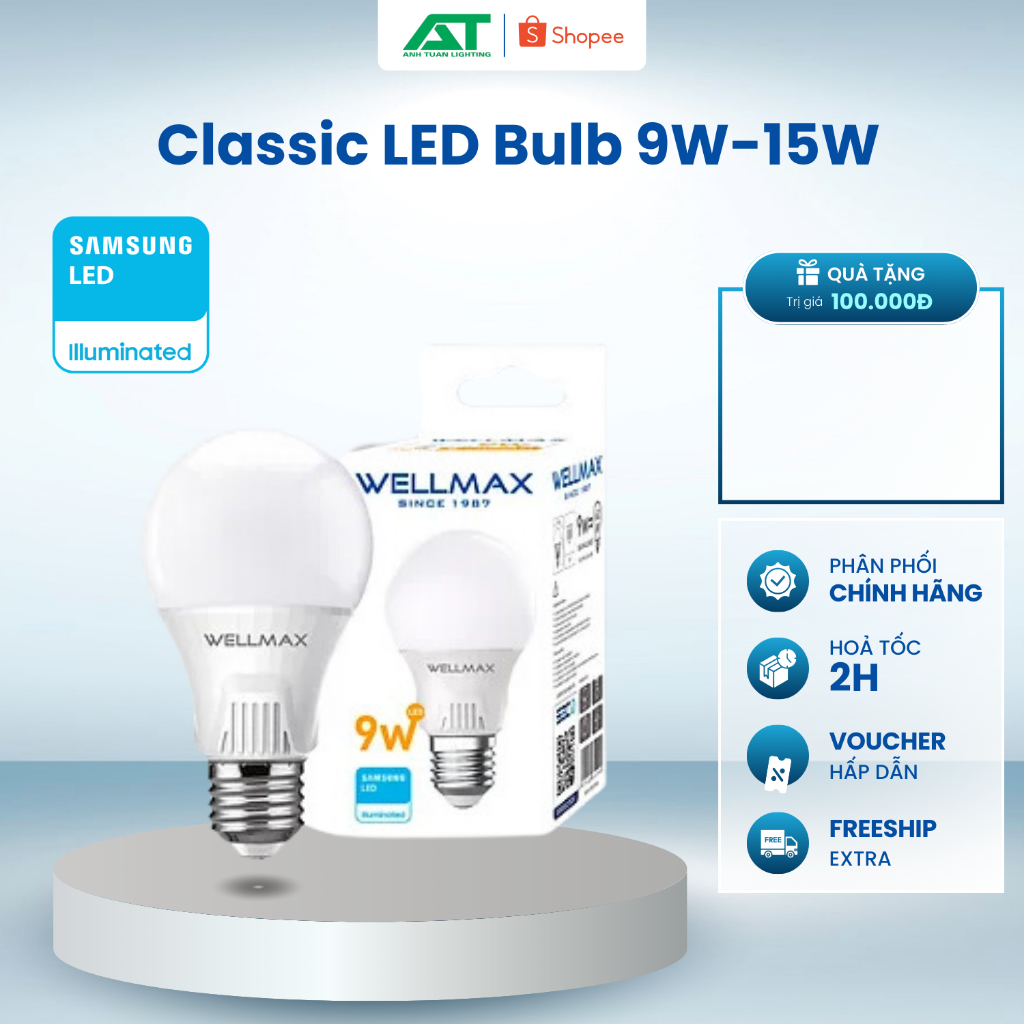 Bóng đèn SAMSUNG led buld tròn 9W-15W thiết kế nhỏ gọn, tuổi thọ cao ...