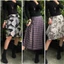 CHÂN VÁY DÁNG DÀI VINTAGE, chân váy len, voan hoa nhí, ghép vải, phối ren, nhung, retro style