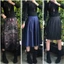 CHÂN VÁY DÁNG DÀI VINTAGE, chân váy len, voan hoa nhí, ghép vải, phối ren, nhung, retro style