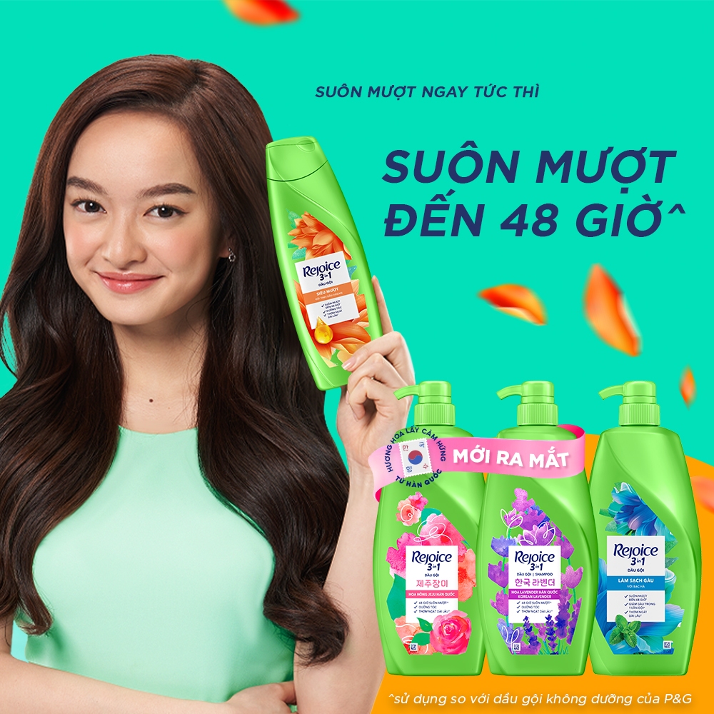 Ảnh Dầu Gội REJOICE Siêu Mượt / Hoa Hồng Jeju/ Lavender Hàn Quốc/ Giảm Ngứa Da Đầu/ Nước Hoa Mẫu Đơn - Chai 900ML 3