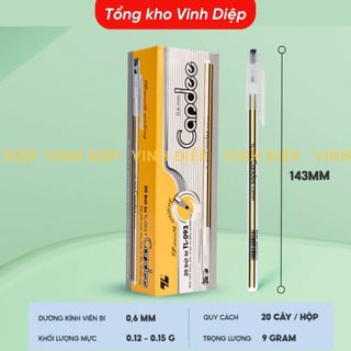 Combo 20 Bút bi Thiên Long TL-093 ngòi 0.6mm -Bút bi,bút nến cho nét viết êm, thanh mảnh, mực ra đều