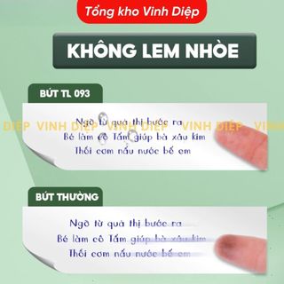 Combo 20 Bút bi Thiên Long TL-093 ngòi 0.6mm -Bút bi,bút nến cho nét viết êm, thanh mảnh, mực ra đều