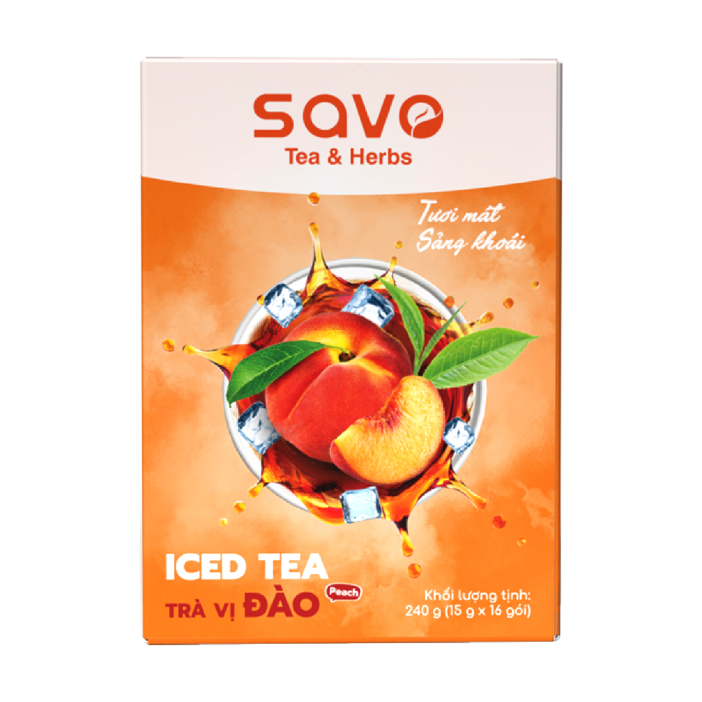 SAVO Iced Tea Đào (Hộp 16 Gói x 15G) | Shopee Việt Nam