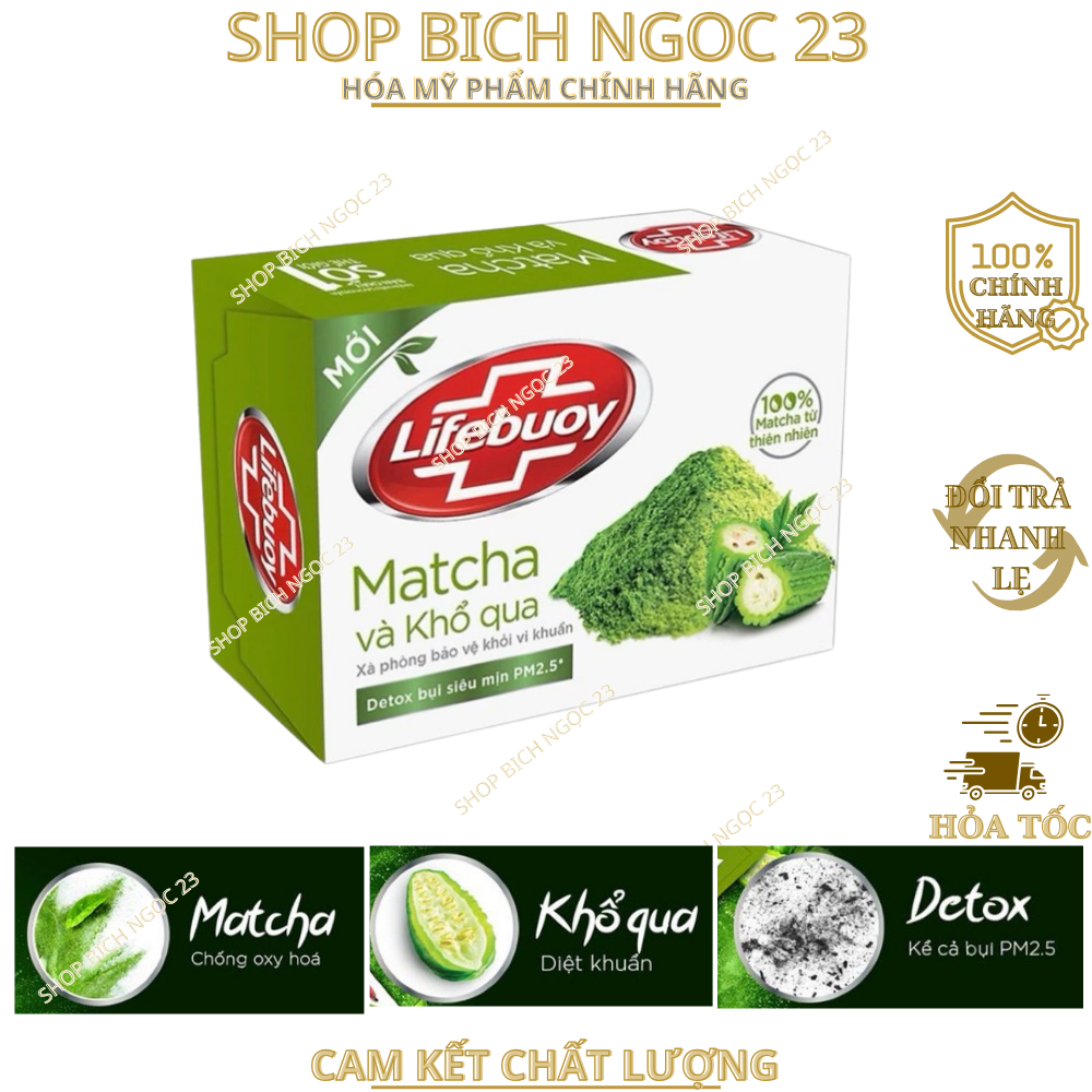 Xà Bông Cục Diệt Khuẩn Lifebuoy Matcha Và Khổ Qua 90g và 125g