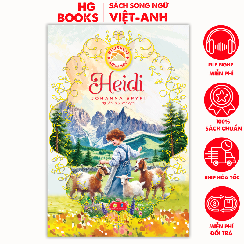 Ảnh Sách Song Ngữ Kinh Điển Heidi Có Note Từ Vựng Tặng Kèm File Nghe Truyện Thiếu Nhi Giáo Dục 1