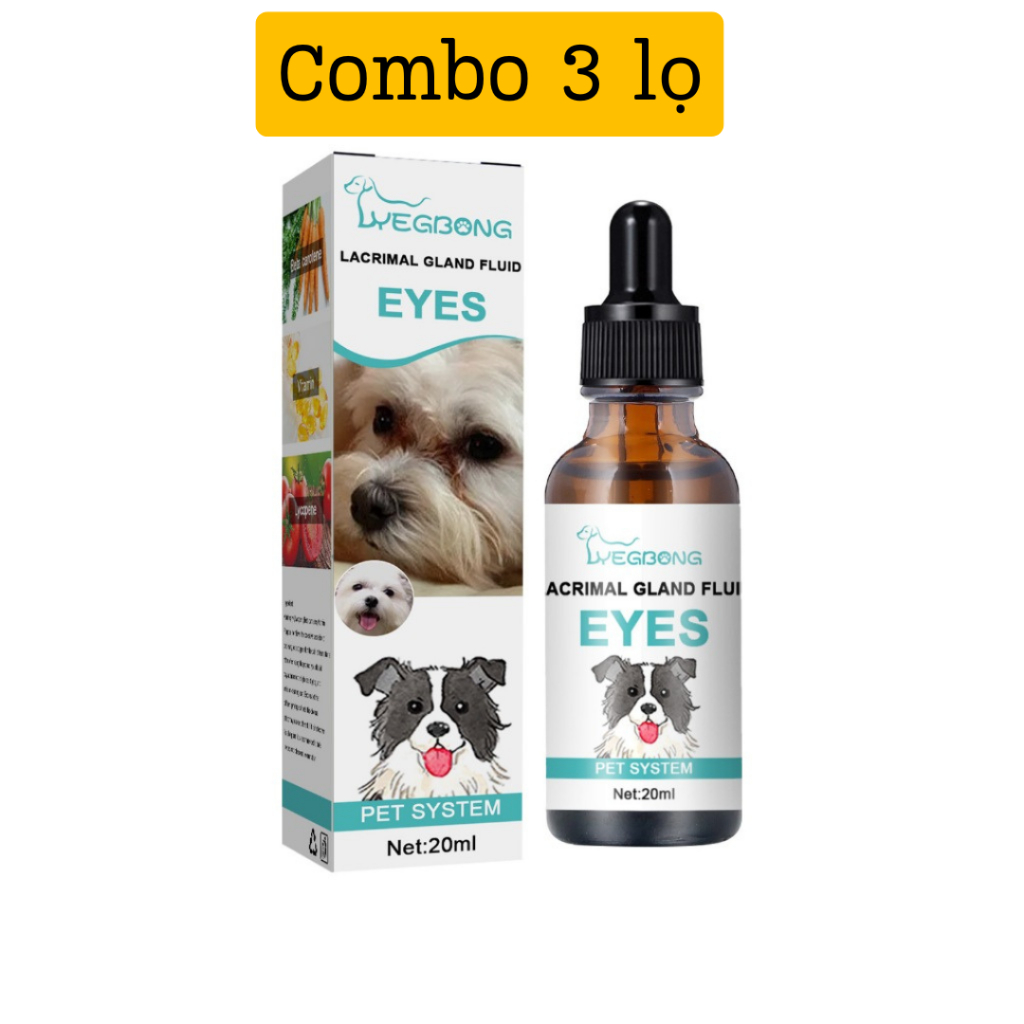 Siro uống chống chảy nước mắt cho chó mèo WEGRONG, combo 3 lọ