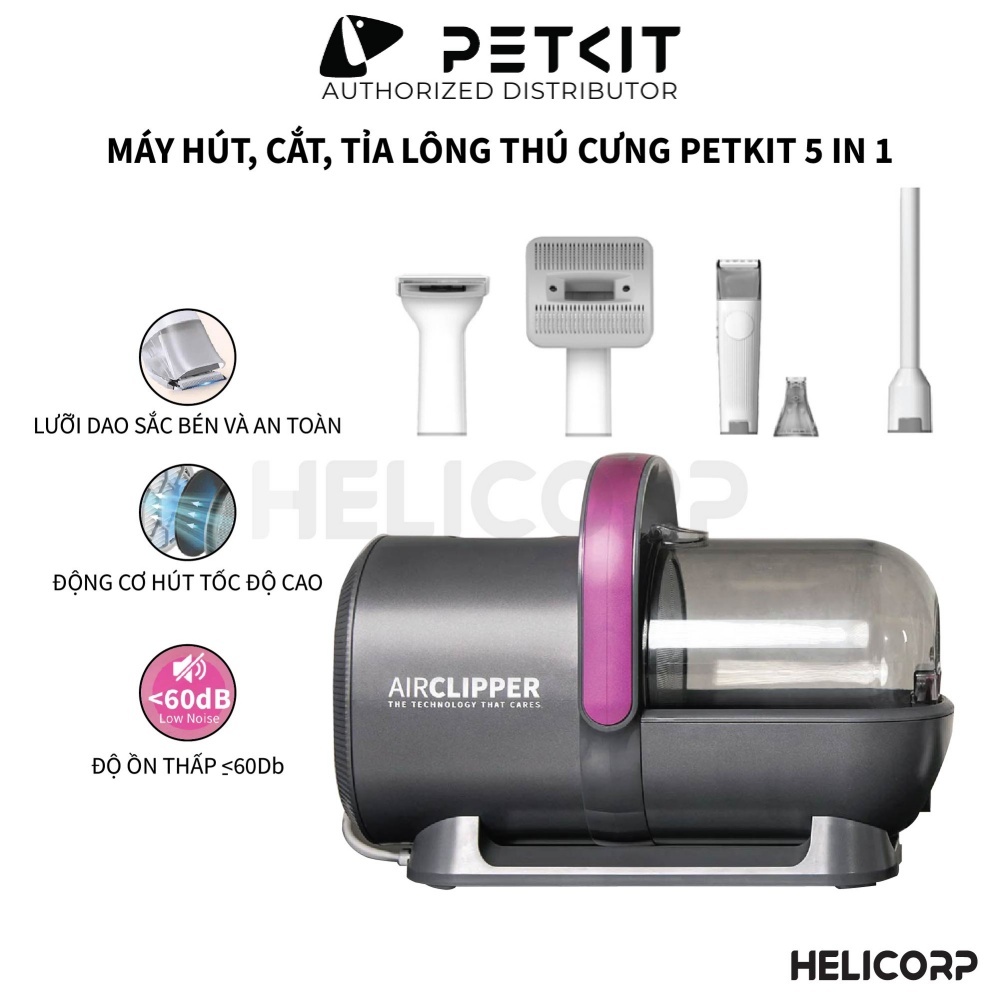 Ảnh Máy Cắt Tỉa Hút Lông PETKIT AirClipper 5in1 Thiết Bị Grooming Tại Nhà Dễ Dàng Sử Dụng 2