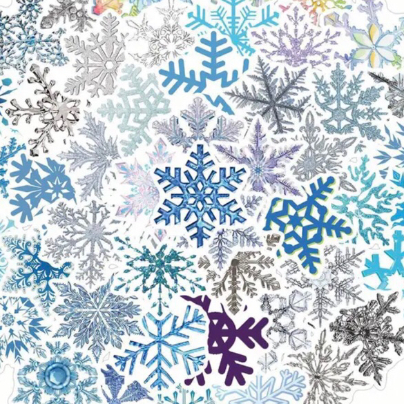 100 sticker bông tuyết dán trang trí noel chống nước tốt