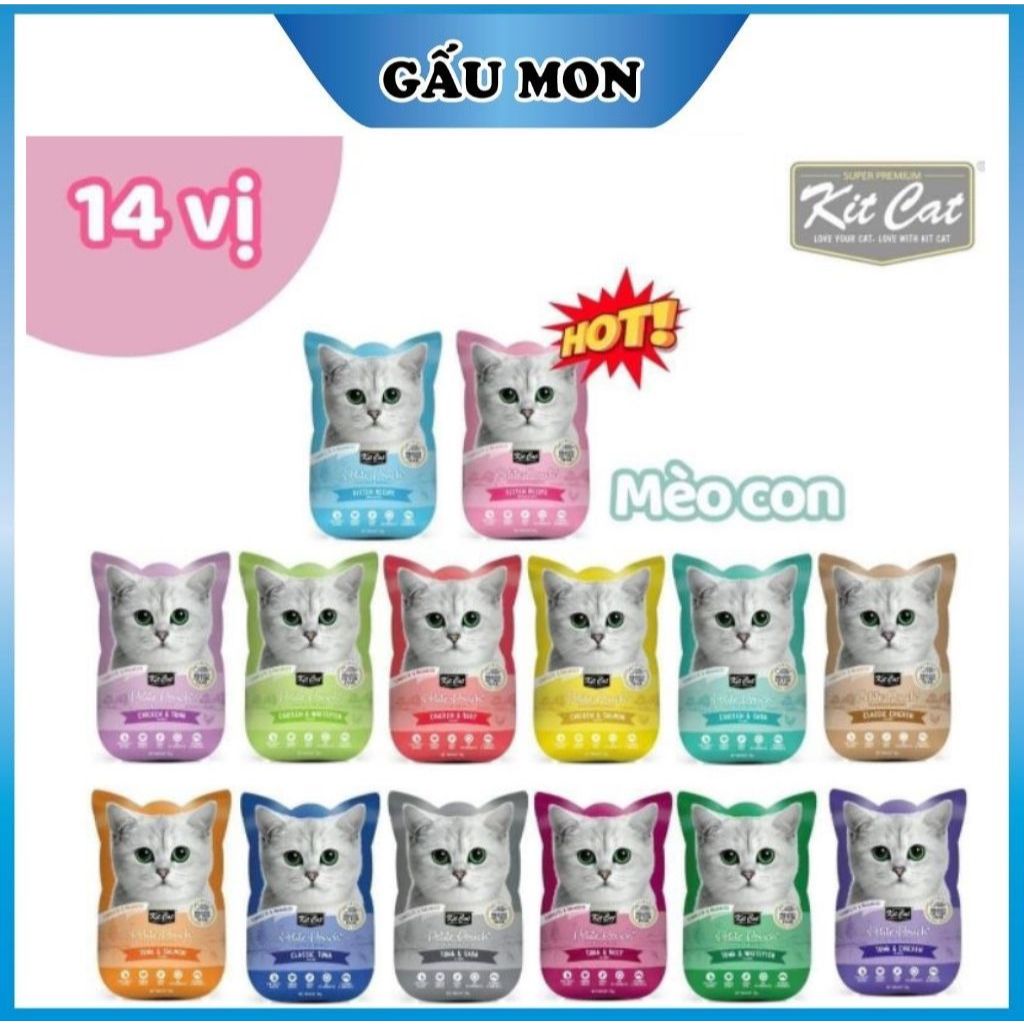 Pate Kitcat - Pate mèo Bữa ăn hoàn chỉnh cho mèo Kit cat gói 70g ...