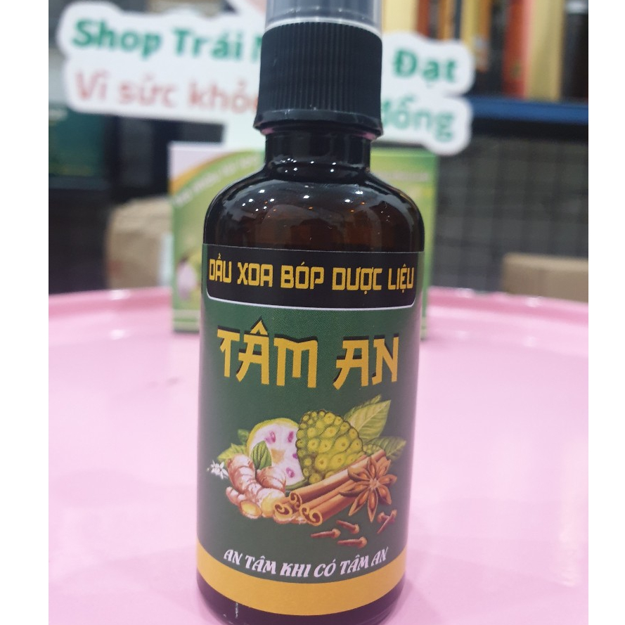 Dầu xoa bóp dược liệu trái nhàu Tâm An 50ml chính hãng