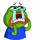 Hình Dán Chống Nước Sad Frog Phim Hoạt Hình Mũ Bảo Hiểm Máy Tính Xách Tay Hành Lý Dán Thiết Lập,100 tờ
