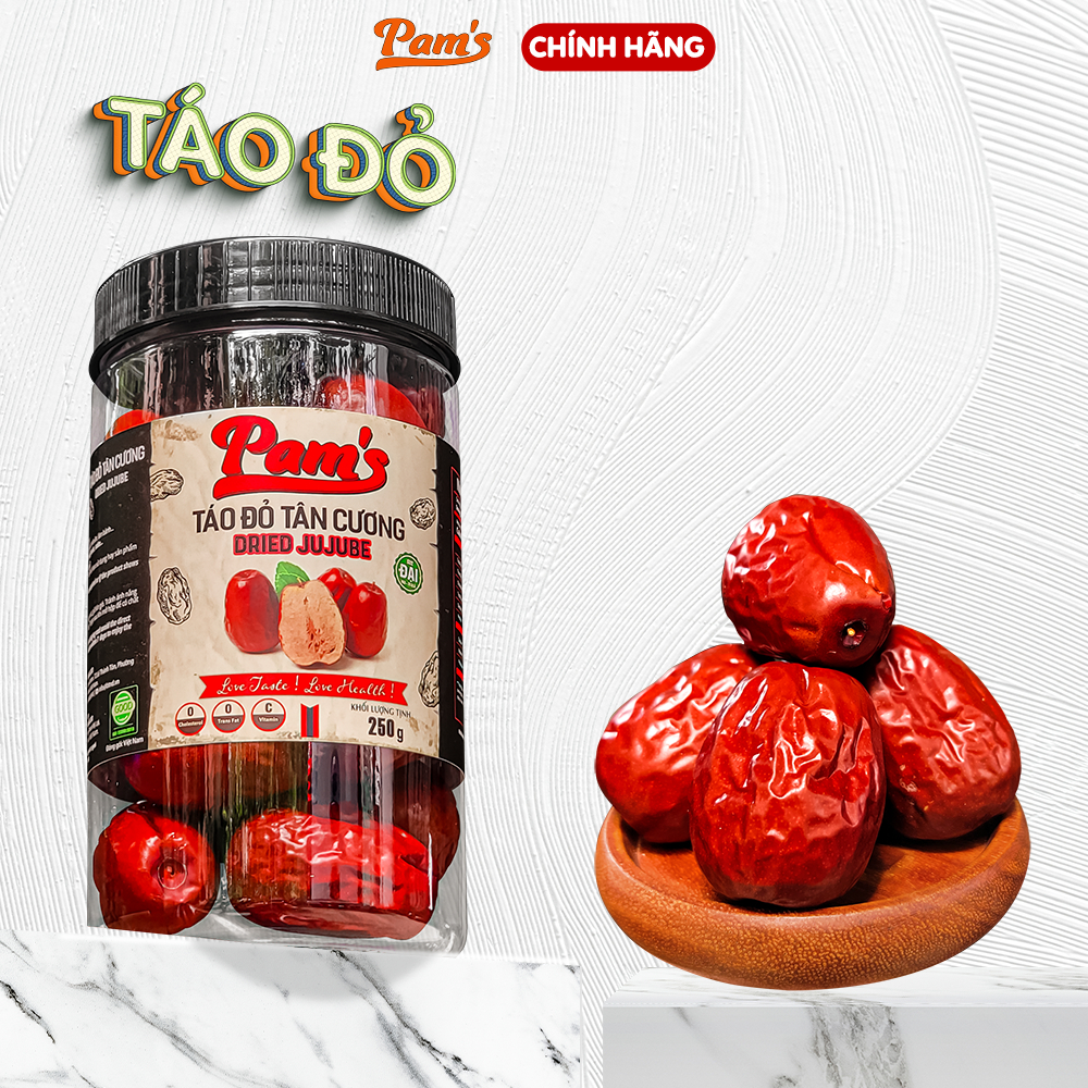 Táo Đỏ Tân Cương Sấy Khô Size 90 Pams 250g/hũ