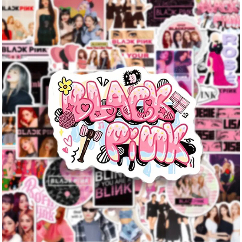 Blackpink 100 CÁI phong cách chibi cho mũ bảo hiểm ốp lưng laptop điện thoại chống nước cực tốt