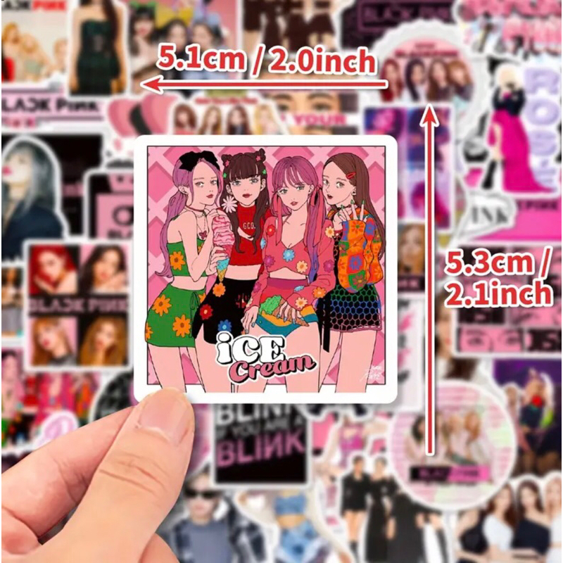 Blackpink 100 CÁI phong cách chibi cho mũ bảo hiểm ốp lưng laptop điện thoại chống nước cực tốt