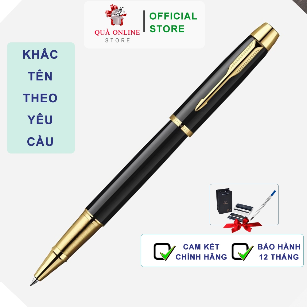 BÚT PARKER KHẮC TÊN CAO CẤP ĐEN BÓNG CÀI VÀNG [MIỄN PHÍ KHẮC TÊN - LOGO] BÚT KÝ CAO CẤP [RẺ VÔ ĐỊCH]