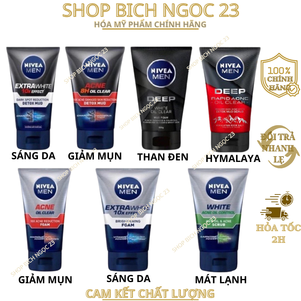 Sữa Rửa Mặt Nam,sữa rửa mặt, Nivea Men 100g