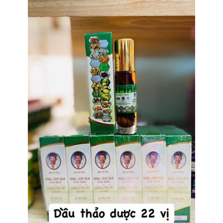 [LỐC 12 CHAI] Dầu Thảo Dược 22 Vị Thảo Dược 8ml Herbal Liquid Balm Yatim Brand Thái Lan