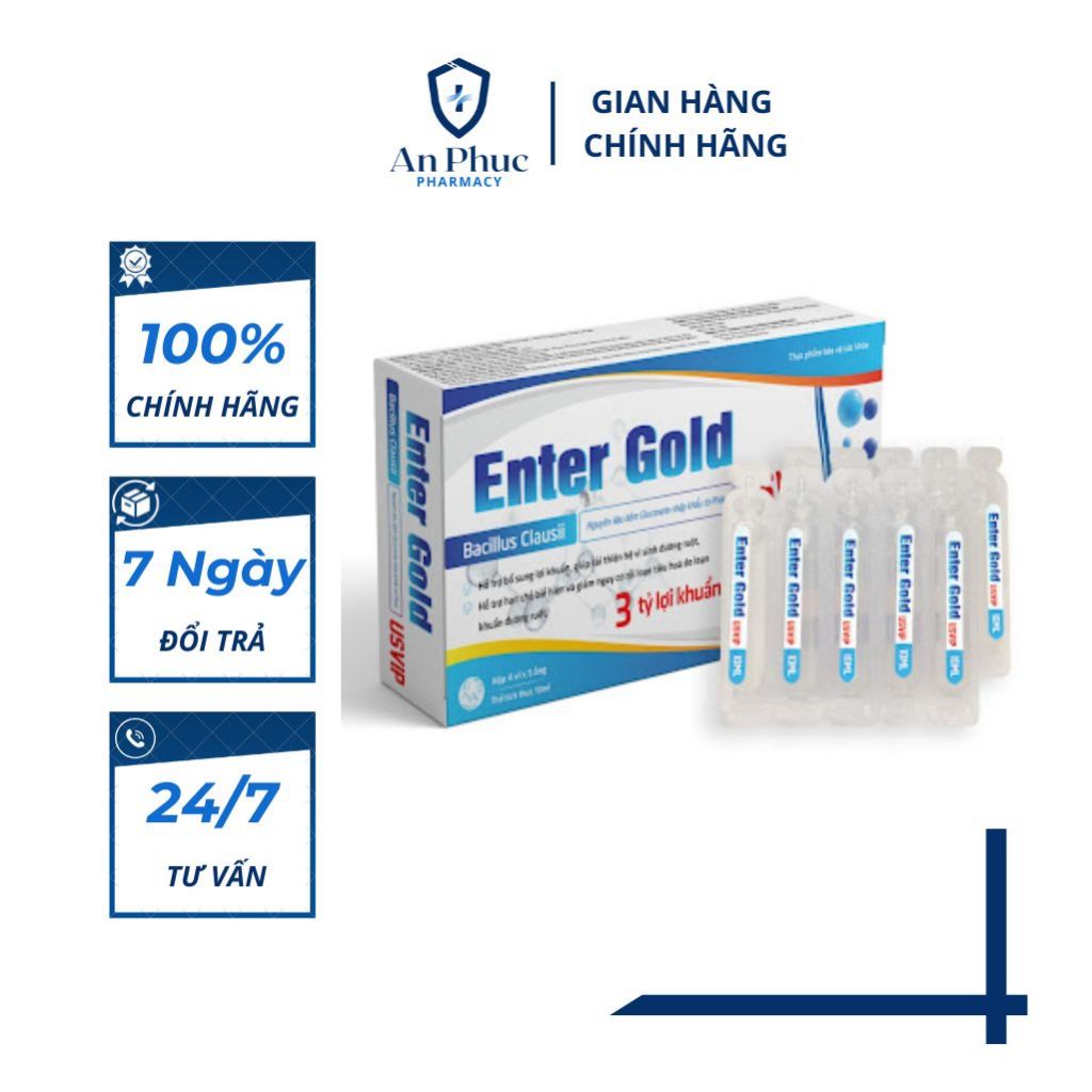 /CHÍNH HÃNG/ Enter Gold USVIP(Hộp 20 ống 10ml) Men vi sinh uống hỗ trợ ...