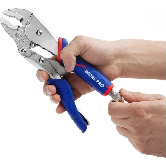 Kìm bấm hàm cong bằng thép CR-V cao cấp WORKPRO WP231073 - 180mm (7") và WP231074 - 250mm (10") - Hàng chuẩn chính hãng