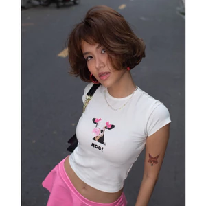 SALE 99K - Áo thun baby tee cotton forom ôm y2k in hình capybara "slay all day"& bò sữa đeo nơ | bananabu