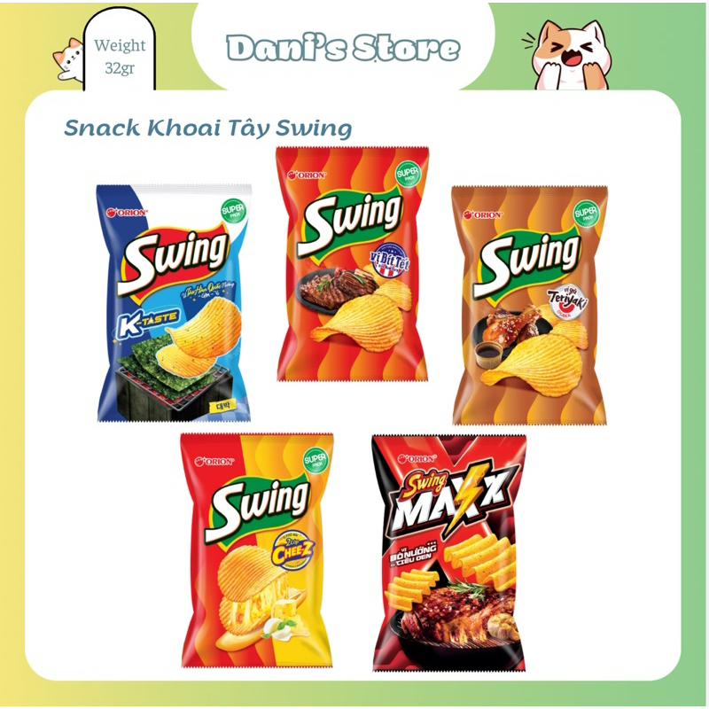 Bánh Snack Khoai Tây Swing Orion Đầy Đủ Các Vị | Shopee Việt Nam