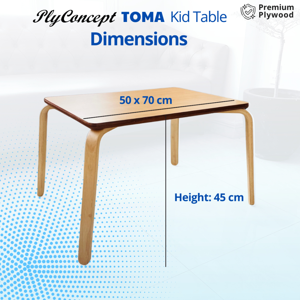 Ảnh Bàn Cho Bé, Bàn Học Trẻ Em, Bàn cho trường mẫu giáo Montessori - Plyconcept TOMA Kid Table 2