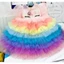 Đầm công chúa pony cầu vồng nhiều tầng cho bé