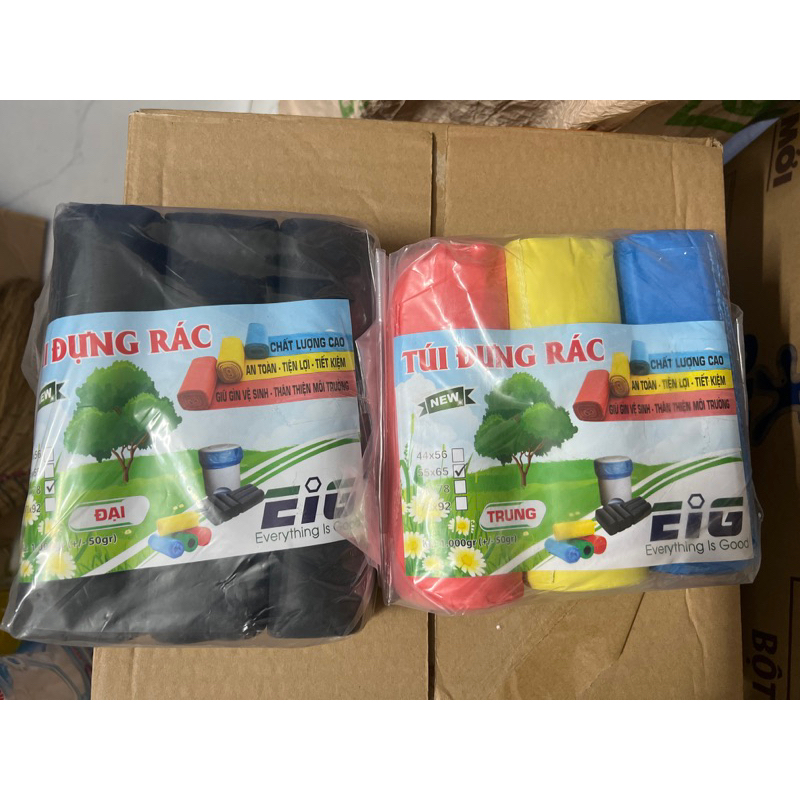 3 cuộn (1kg) túi rác sinh học eig cuộn màng pp tự phân hủy cỡ nhỏ ...