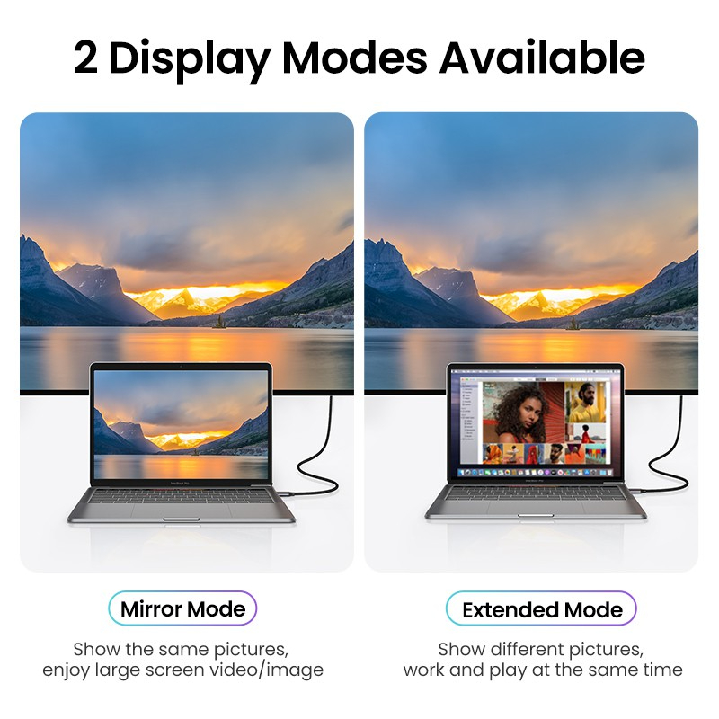 Cáp Type-C to HDMI Ugreen 4K 60Hz dây dù, đầu kim loại cho Usb C Macbook, iPad, Laptop cao cấp 50570 | BigBuy360 - bigbuy360.vn