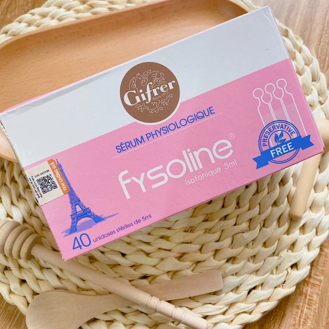 Nước Muối Sinh Lý, Nước Muối Fysioline 40 Ống Màu Hồng