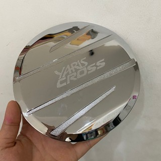 Ốp nắp bình xăng xe Toyota Yaris Cross 2024, 2025, 2026 nhựa ABS mạ crom cao cấp, sáng bóng