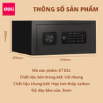 (VOUCHER 100K)Két Sắt Điện Tử Cao Cấp Deli, Két Sắt Mật Khẩu Số An Toàn, Bảo Mật Lưu Trữ Các Tài Liệu Quan Trọng — ảnh 8