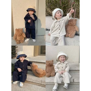 Set quần áo dài Tổ ong style Hàn oppa form rộng k trừ hao cho bé đi chơi đi học siu thoải mái