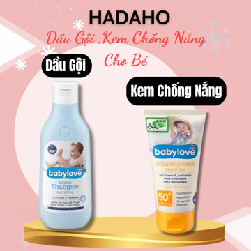 Kem Dưỡng Da, Kem Chống Nắng, Dầu Gội, Kem Chống Hăm, Phấn Rôm Babylove Dành Cho Siêu Nhạy Cảm-Hàng Đức