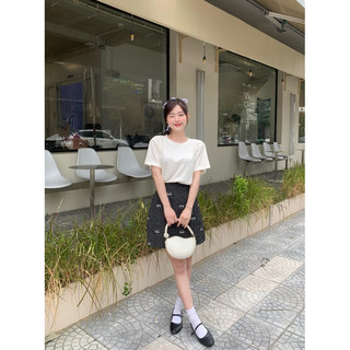 Chân váy dạ text thêu nơ Ma Vie