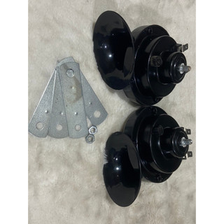 Còi sên 12v và 24v, còi sên đức vỏ xanh cho xe ô tô xe tải- GIÁ 1 BỘ