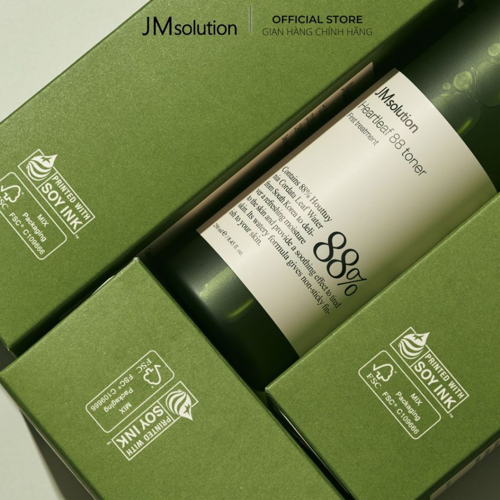 JMsolution Nước Cân Bằng Chiết Xuất Diếp Cá Làm Dịu Da Heartleaf 88 Toner 250ml