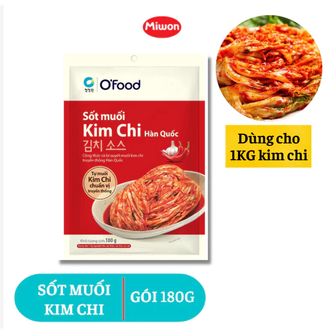 Thùng 40 gói sốt muối kim chi 180gr o'food
