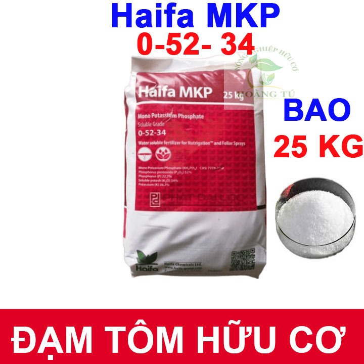 MKP HAIFA Israel- Phân bón nhập khẩu 0-52-34 - BAO 25 KG | Shopee Việt Nam