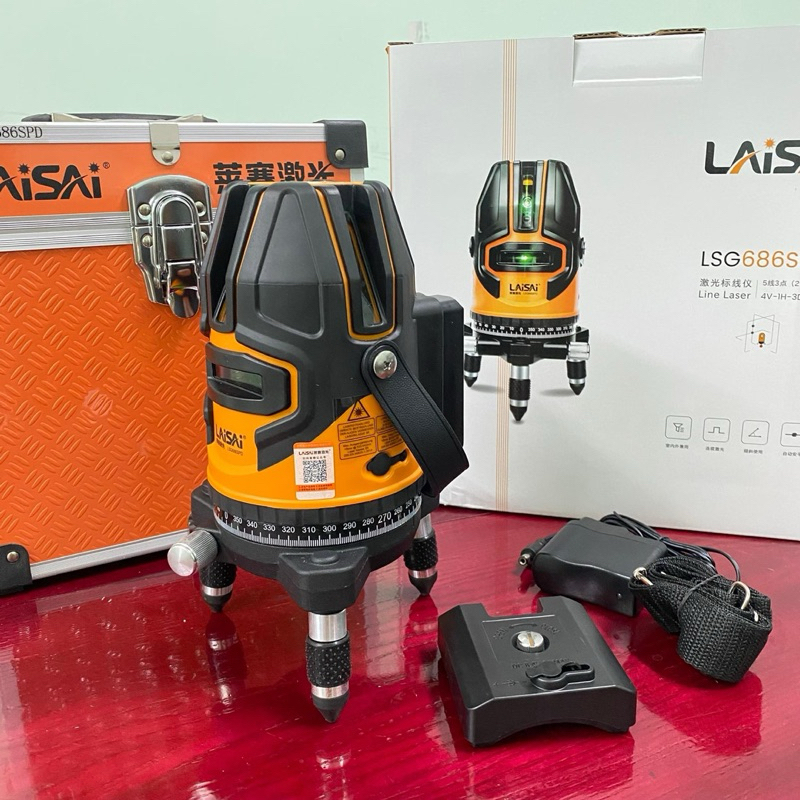 Máy bắn cốt 5 tia - Máy cân bằng Laser Laisai 5 tia xanh chính hãng.