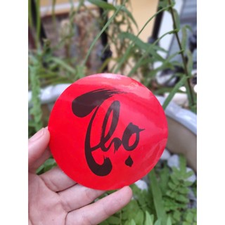 Set 10 Chữ Tết, Xuân, Phúc, Lộc, Thọ trang trí hình tròn, có thể dán vào hộp quà trang trí Tết.